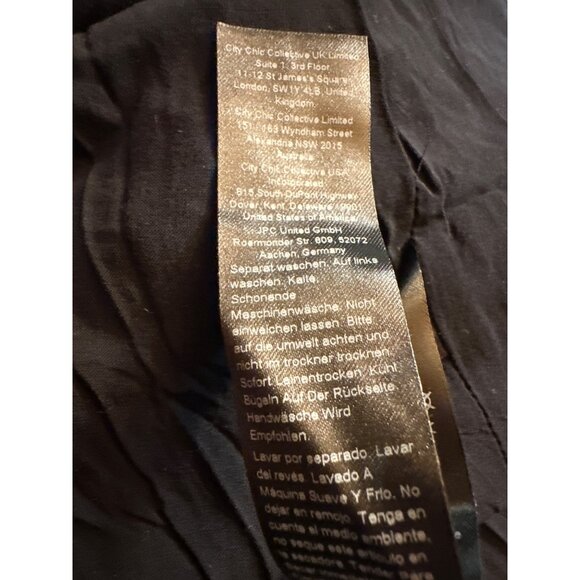 Dress Uptown Mini Black & Beige Abstract Print Short Sleeve City Chic - Picture 6 of 7